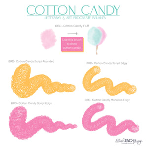 Cotton Candy Procreate Lettering Brush Pack