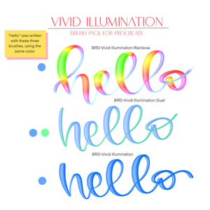 Vivid Illumination Script Procreate Brushes
