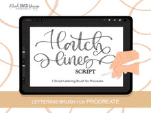 Load image into Gallery viewer, Hatch Lines Script Procreate Brush