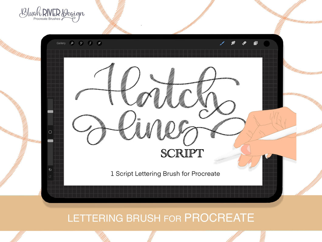 Hatch Lines Script Procreate Brush