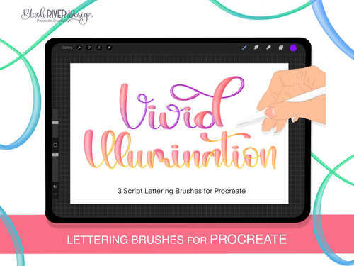 Vivid Illumination Script Procreate Brushes